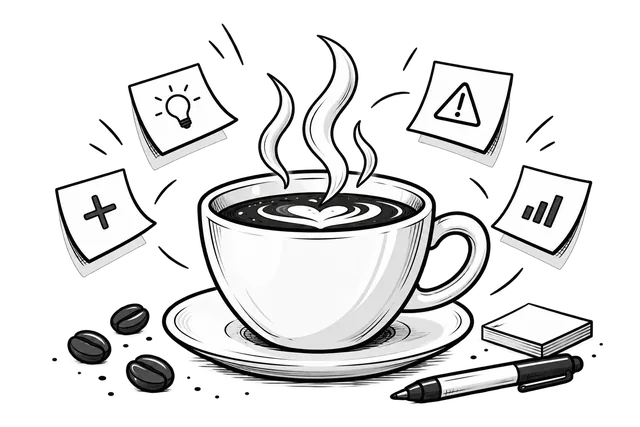 Lean Coffee template illustration