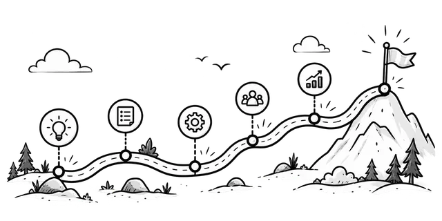Timeline template illustration